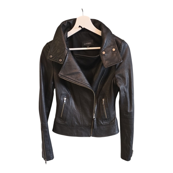 NWOT MACKAGE ARITZIA Kenya Moto Biker Black Leather Jacket - Picture 6 of 11